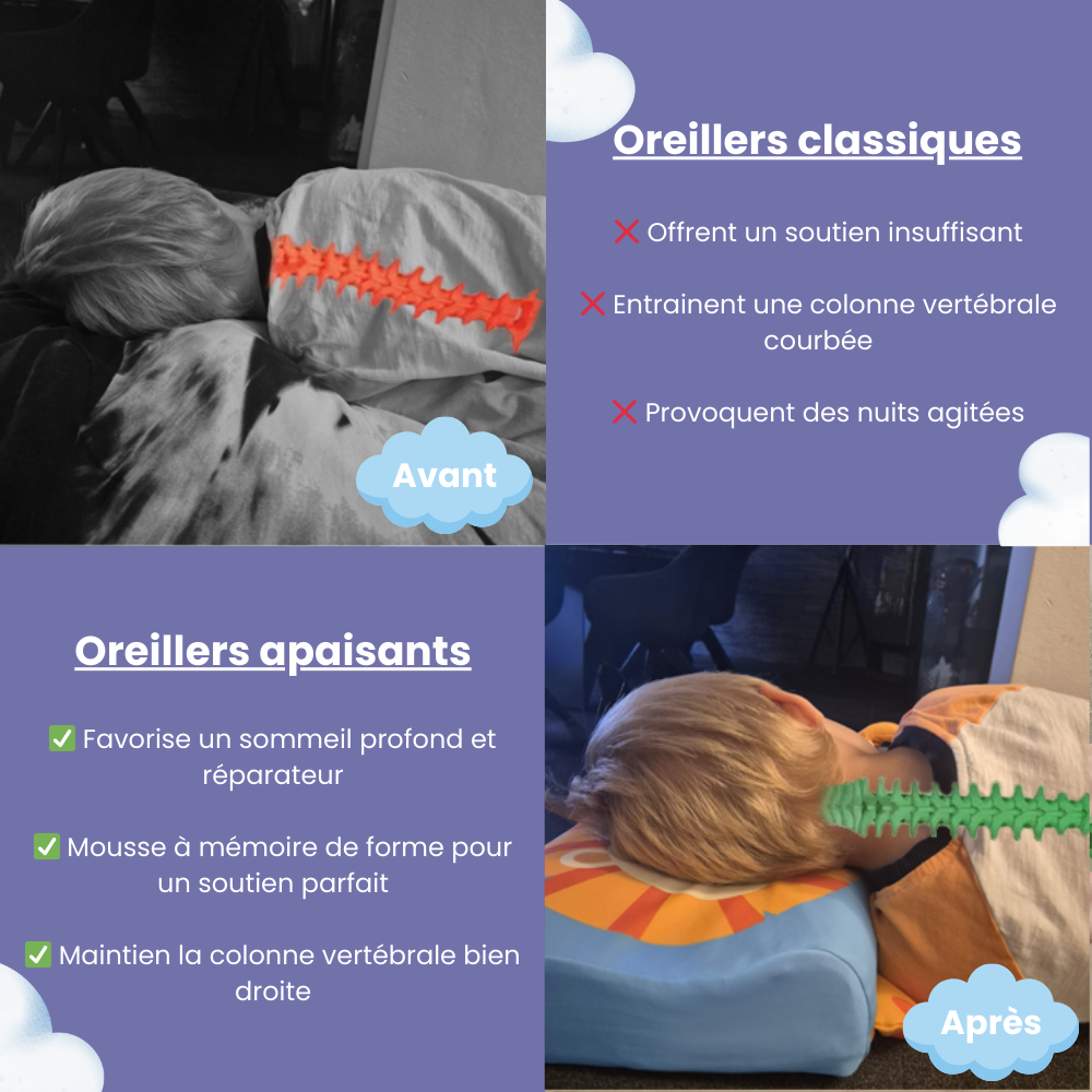 Oreiller apaisant enfant pour un sommeil calme