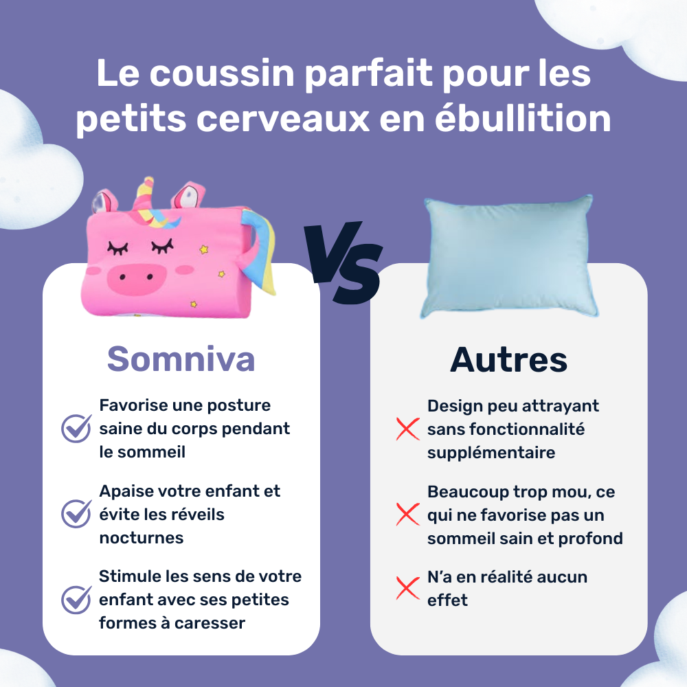 Oreiller apaisant enfant pour un sommeil calme